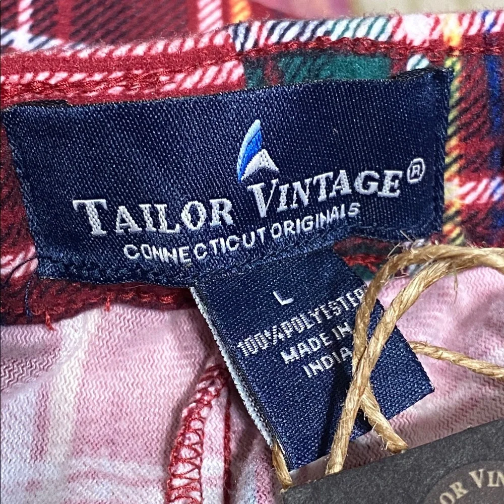 Tailor vintage NWT plaid pajama pants & Serra dusty orange SLEEP top LARGE - Picture 6 of 15